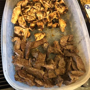 Best fajitas ever. 10 lbs beef and 5 lbs chicken. Thank you guys so much!!!