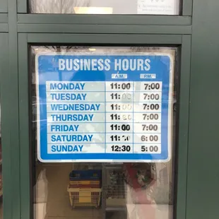 Business hours