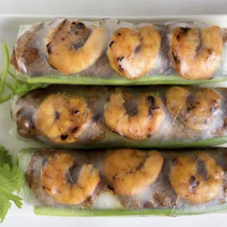 Surf & Turf Spring Rolls with Caramelized Steak & Shrimp (3)
