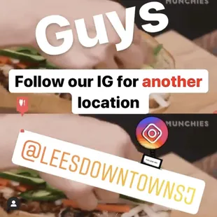 Follow us on our new Instagram page for Updates, Special Events and Promotions!     @leesdowntown