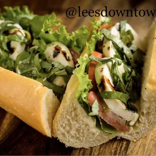 VEGETARIANS! Try our Fresh Mozzarella, Tomato, Basil Baguette finished with delicious Fig Balsamic Glaze