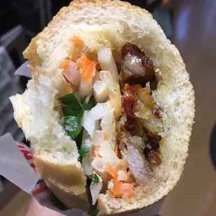 Crispy pork belly sandwich. $7.95!