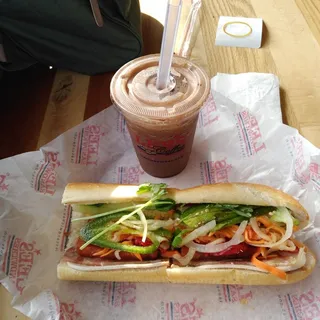 Fried Spam, Egg & Cheese Breakfast Sandwich