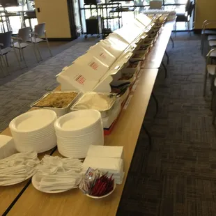 Catering for 125 people