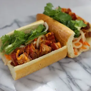 Crispy Pork Belly Sandwiches