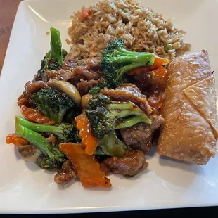 Hunan beef lunch special