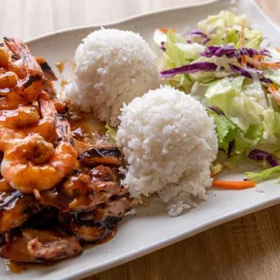 Chicken &amp; grilled shrimp teriyaki