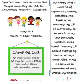 2018 Summer Camps, Hanford, CA