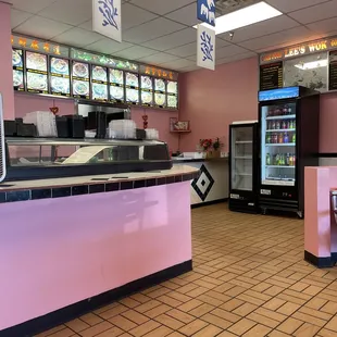 the inside of a restaurant