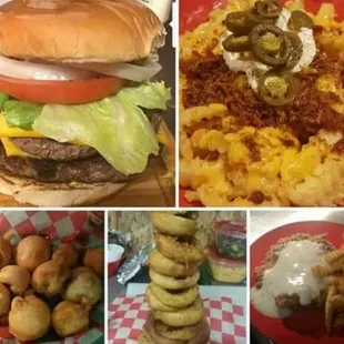 a variety of food items