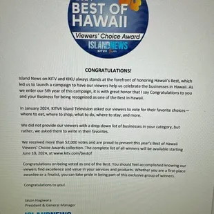 Thank you to our loyal customers.  We really appreciate this from the bottom of our hearts