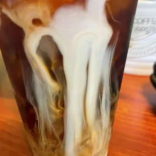 I added some cream and sugar to my coffee- to jazz it up