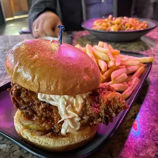 Hot House chicken sandwich, sooooo good.