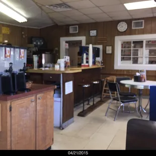 Some of the interior, clan &amp; well lit.