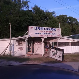 the front of the restaurant