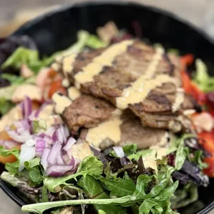 Bbq salad with brisket