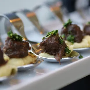 Braised beef shortribs with Yukon Gold mashed potatoes