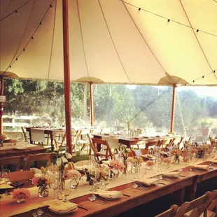 Napa wedding under a sailcloth tent