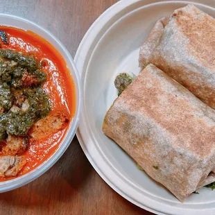 Roasted tomato soup and the chronic wrap