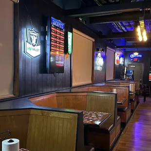 remodeled booth seating