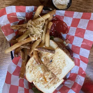 And the Fries with mushroom seasoning.  Yum!