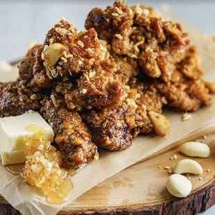 a closeup of a plate of food