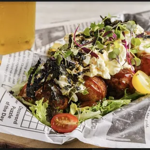 Fried Octopus Ball with Egg Tartar