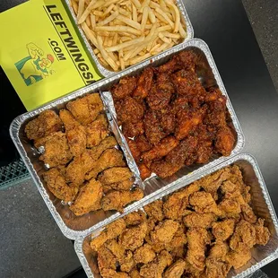 Catering options of sweet and spicy  and original flavor