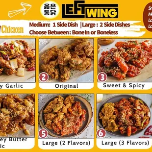 chicken wings and fried chicken