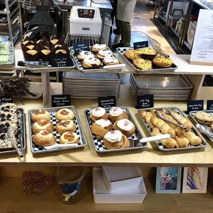 Morning pastry selection - don&apos;t miss the sweet potato rolls!