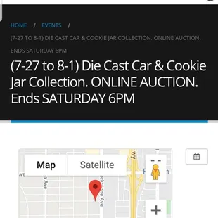 Stated end time of auction - 6:00 p.m.