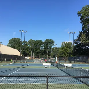 Leftwich Tennis Center has 8 outdoor courts and 4 indoor courts