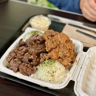 Robust Garlic Chicken and Ribeye Teriyaki Beef