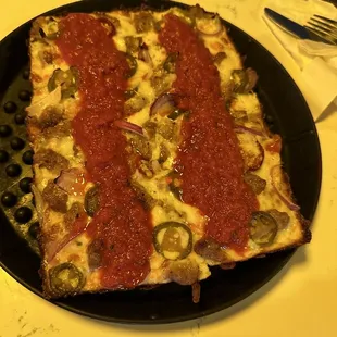 Detroit Deep Dish Pizza