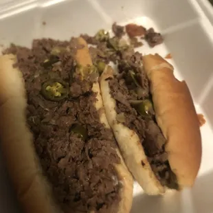 Philly cheese steak with jalapeños