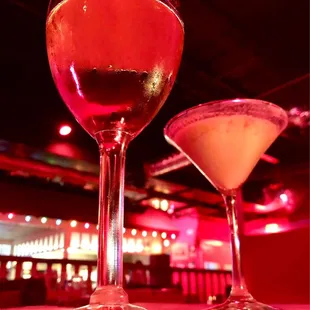 La Crema Chardonnay and a Chocolate Martini.