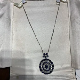 Sapphire and diamond beauty