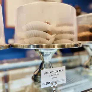 a display of a variety of desserts