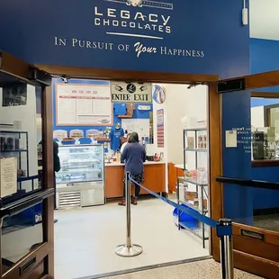 the entrance to the store