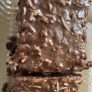 German frosted chocolate cake