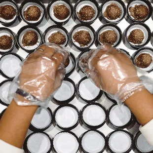 All our truffles and hand-dipped and hand-packed.