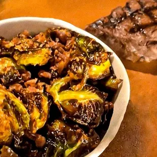 6 oz sirloin &amp; Brussel Sprouts