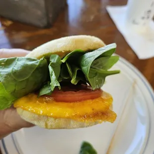 Veggie Sandwich on English muffin
