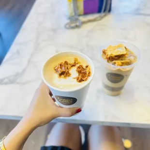 Honeycomb latte