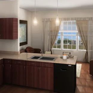 Springs at Legacy Commons Apartments Open Kitchen