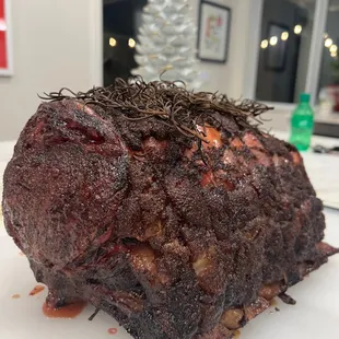 a large roast of beef