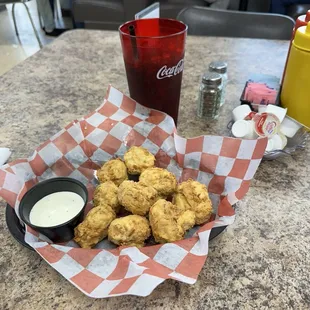 Fried mushrooms appetizer