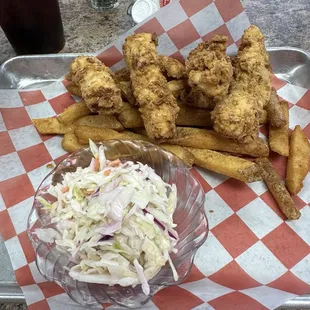 Fish and chips dinner