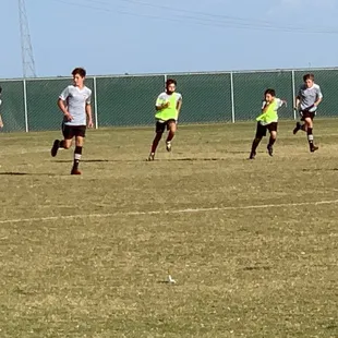 Scrimmage with the older boys
