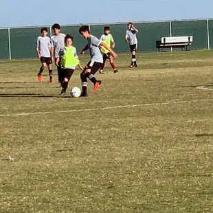 Scrimmage with the older boys.